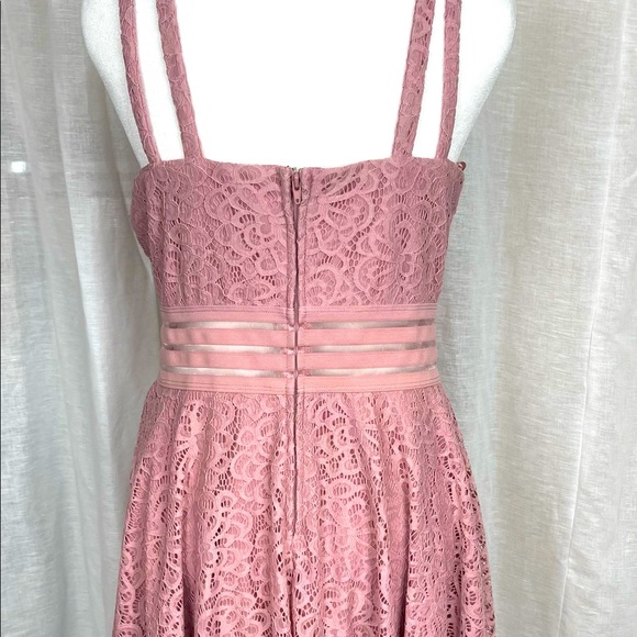 Adorable Blush Lace Dress to the knee - Picture 2 of 2